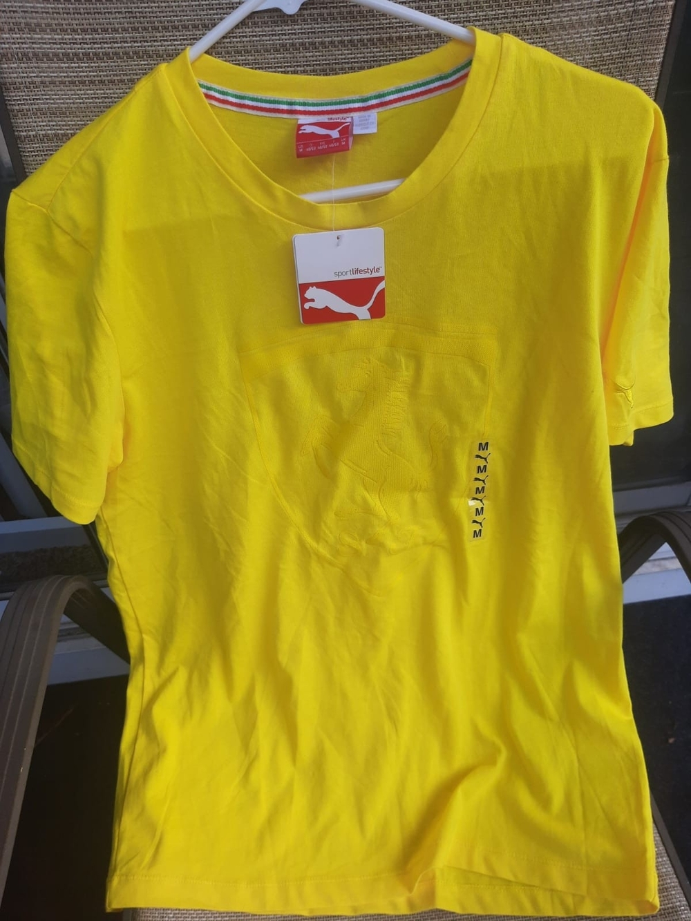 NWT PUMA Bright Yellow Sport Tee
